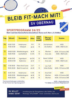 Bleib fit - mach mit